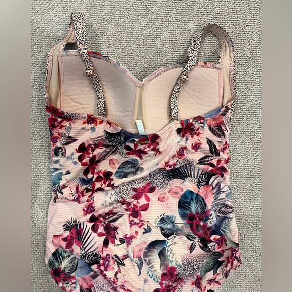 Sea Level Floral Palm Leaf Animal Print Swim Suit One Piece Body Tropical 10 L - Picture 8 of 8